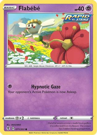 Flabebe (71) Reverse Holofoil - Evolving Skies