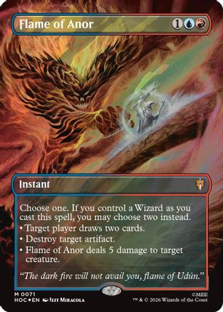 Flame of Anor (Borderless) (071) Surge Foil - The Hobbit: Eternal-Legal