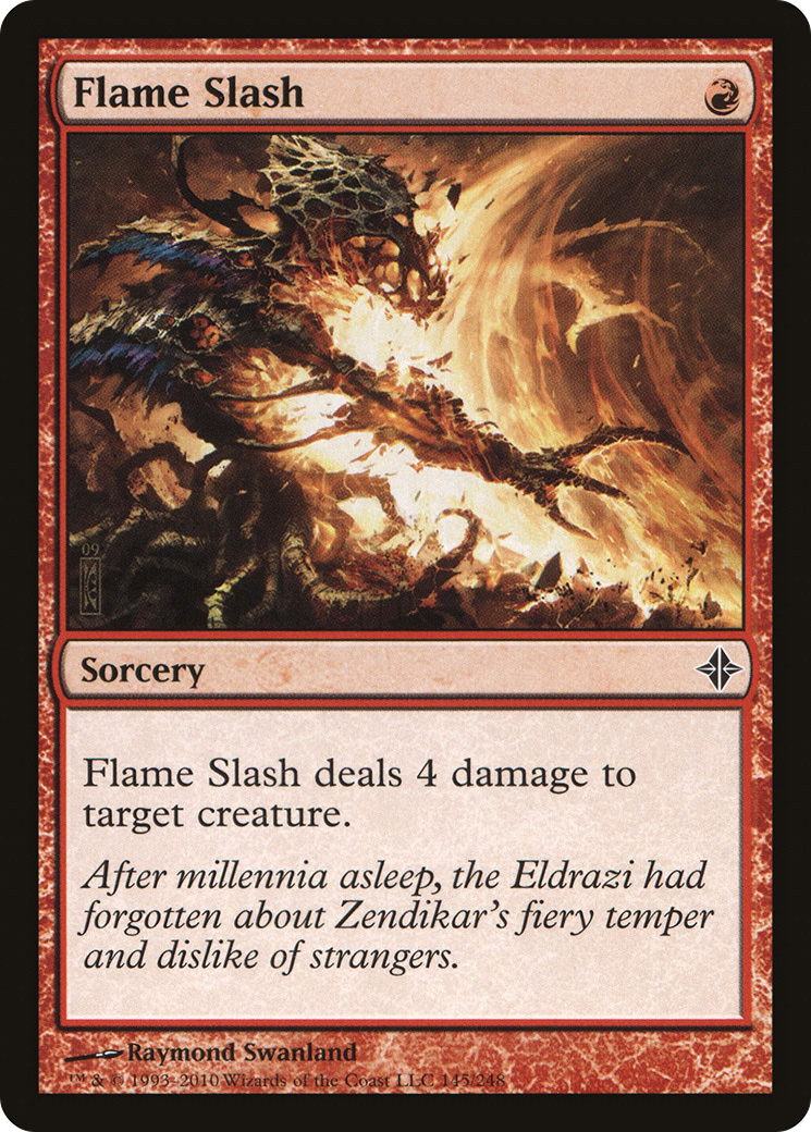 Flame Slash (145) Foil - Rise of the Eldrazi