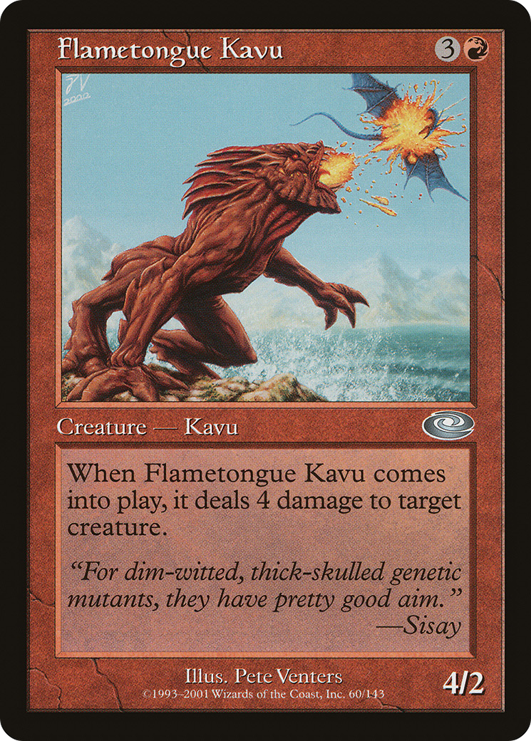 Flametongue Kavu (060) Foil - Planeshift