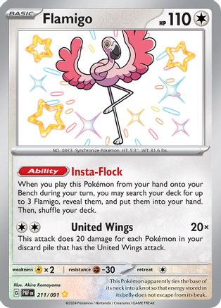 Flamigo (211) Holofoil - Paldean Fates