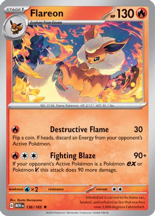 Flareon (136) Holofoil - 151