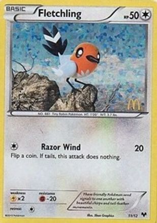 Fletchling (11) Holofoil - McDonalds Promos 2014