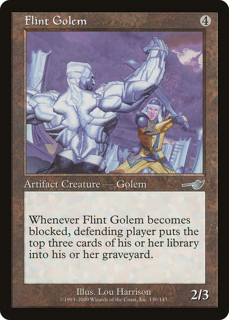 Flint Golem (130) Foil - Nemesis