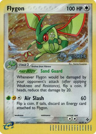 Flygon (Pokemon League) [Winner] (15) Holofoil - Dragon