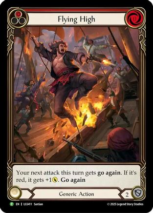Flying High (Red) (Extended Art) (LGS411) Rainbow Foil - Flesh and Blood: Promo Cards