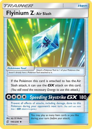 Flyinium Z: Air Slash (195) Reverse Holofoil - Unified Minds