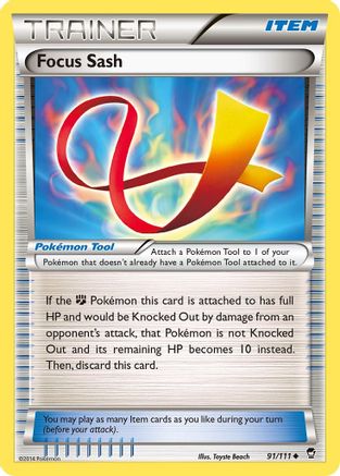 Focus Sash (91) Reverse Holofoil - Furious Fists