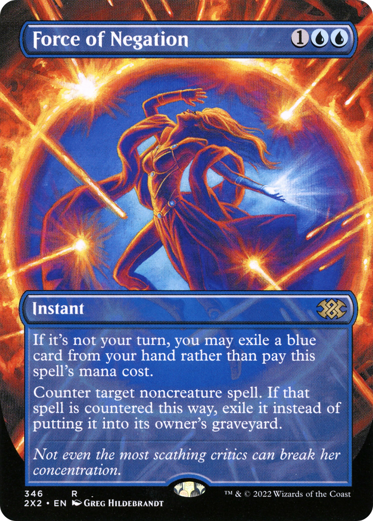 Force of Negation (Borderless) (346) Foil - Double Masters 2022