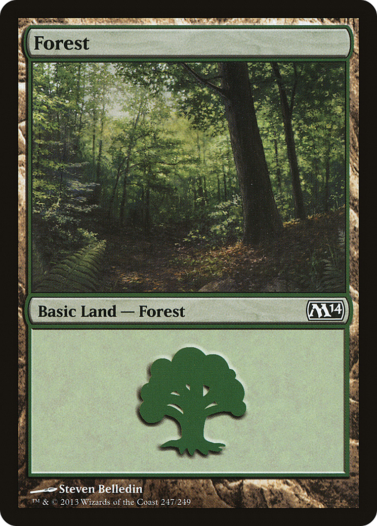 Forest (247) Foil - Magic 2014