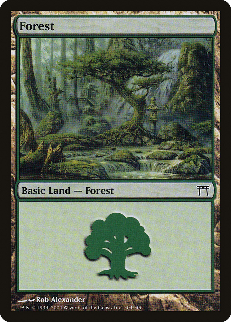 Forest (304) Foil - Champions of Kamigawa