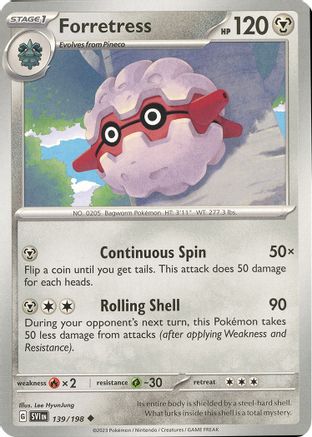 Forretress (139) Reverse Holofoil - Scarlet & Violet