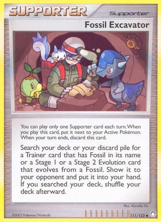 Fossil Excavator (111) Reverse Holofoil - Mysterious Treasures
