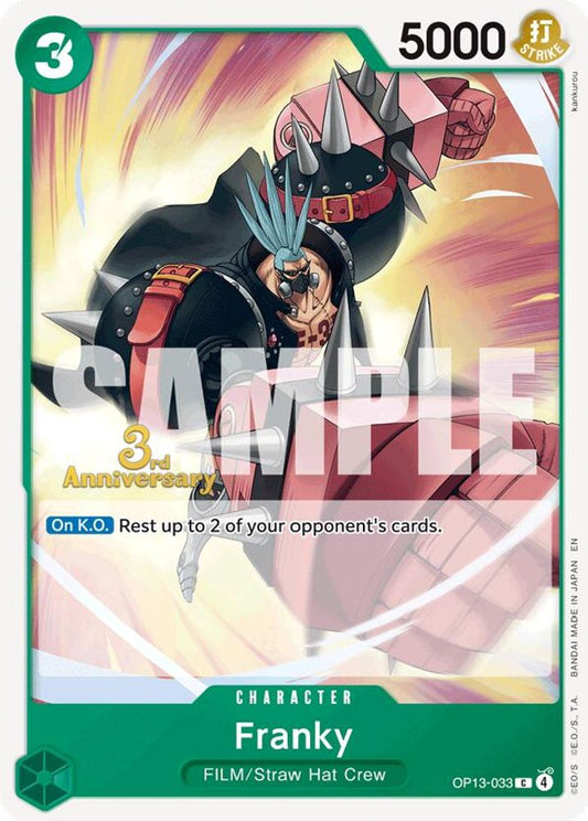 Franky (OP13-033) 3rd Anniversary Tournament Cards