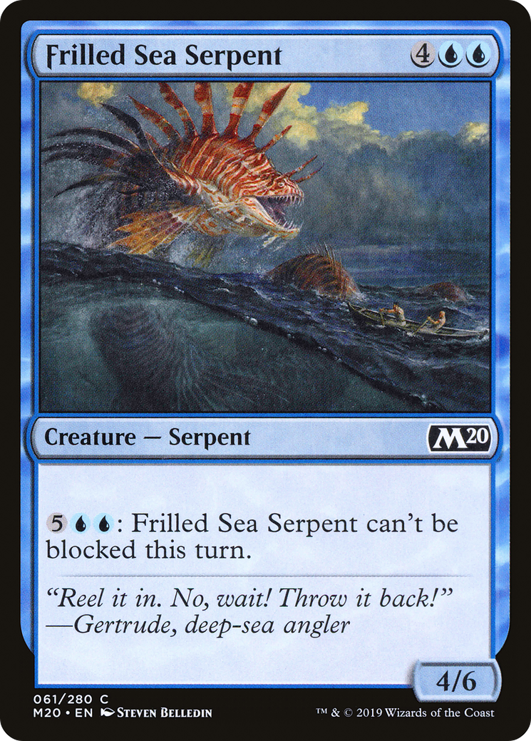 Frilled Sea Serpent (061) - Core Set 2020 Foil