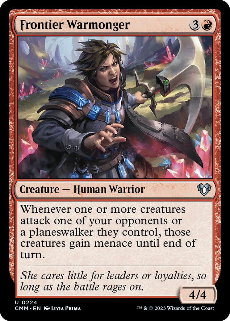 Frontier Warmonger (224) Foil - Commander Masters