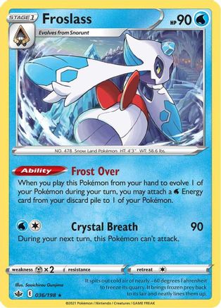 Froslass (36) Reverse Holofoil - Chilling Reign