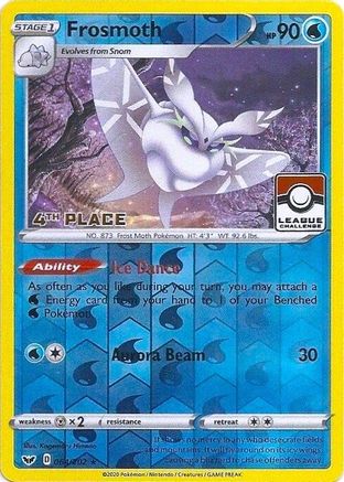 Frosmoth (League Challenge) [4th Place] (64) Reverse Holofoil - Sword & Shield