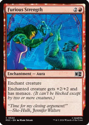 Furious Strength (544) Foil - Commander: Marvel Super Heroes