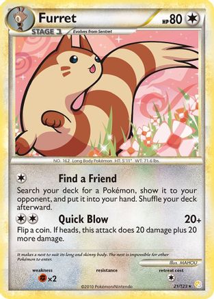 Furret (21) Reverse Holofoil - HeartGold & SoulSilver