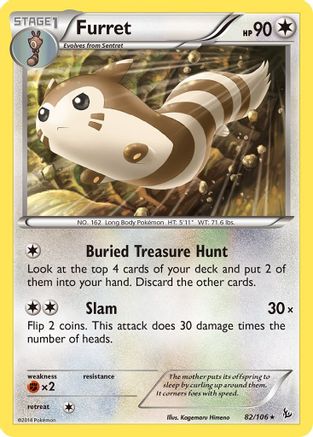Furret (82) Reverse Holofoil - Flashfire
