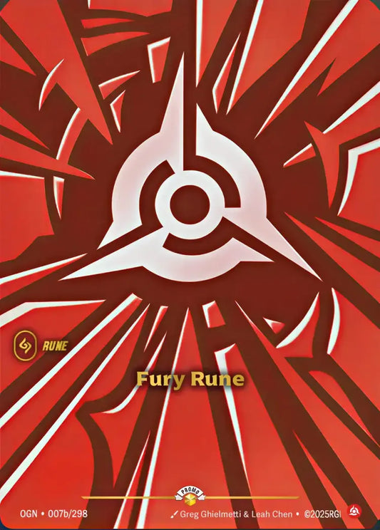 Fury Rune (007b) Foil - Riftbound Promotional Cards