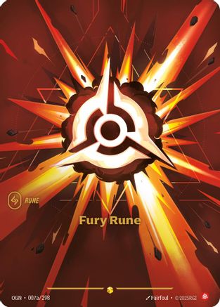 Fury Rune (Alternate Art) (007a) Foil - Origins