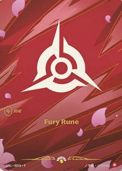 Fury Rune (UNL) (R01b) Foil - Riftbound Promotional Cards