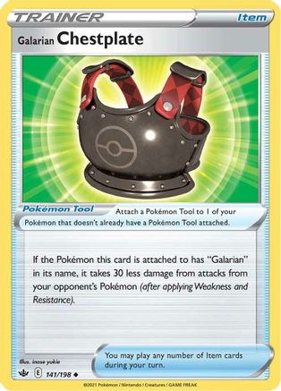 Galarian Chestplate (141) Reverse Holofoil - Chilling Reign