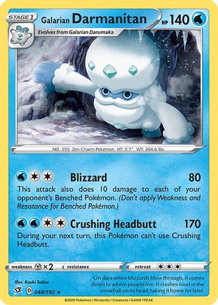 Galarian Darmanitan (48) Reverse Holofoil - Rebel Clash