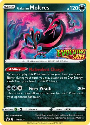 Galarian Moltres (Prerelease) (SWSH125) Holofoil - Black Star Promos