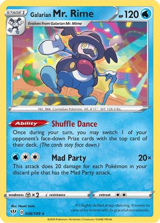 Galarian Mr. Rime (36) - Darkness Ablaze