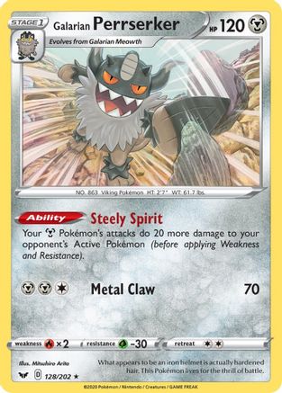 Galarian Perrserker (Deck Exclusives) (128) - Sword & Shield