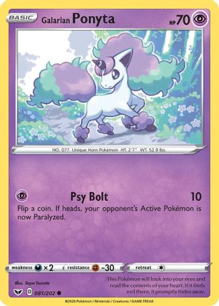 Galarian Ponyta (81) - Sword & Shield