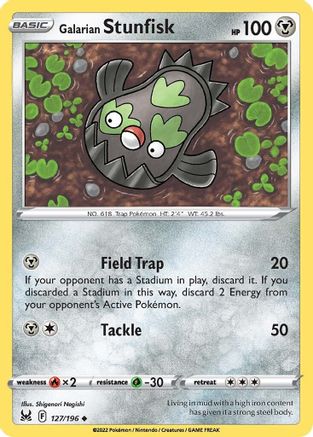 Galarian Stunfisk (127) Reverse Holofoil - Lost Origin