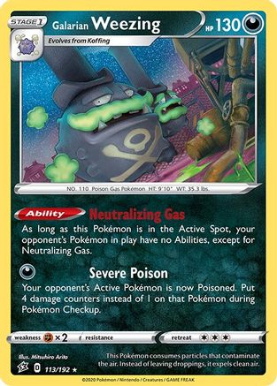 Galarian Weezing (113) Reverse Holofoil - Rebel Clash