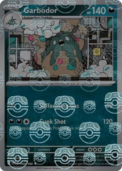 Garbodor (Master Ball Pattern) (60) Reverse Holofoil - White Flare