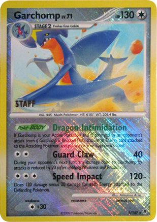Garchomp (Championship Promo) [Staff] (5) Reverse Holofoil - League & Championship Cards