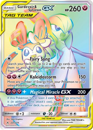 Gardevoir & Sylveon GX (225) Holofoil - Unbroken Bonds