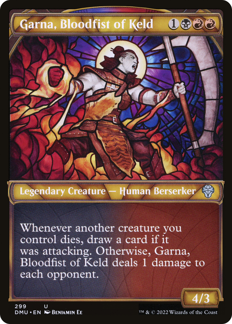 Garna, Bloodfist of Keld (Showcase) (299) - Dominaria United Foil