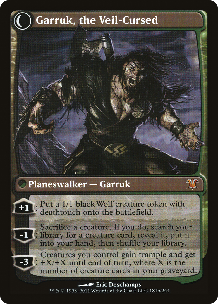 Garruk Relentless // Garruk, the Veil-Cursed (181) Foil - Innistrad