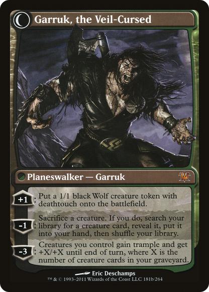 Garruk Relentless // Garruk, the Veil-Cursed (181) Foil - Innistrad
