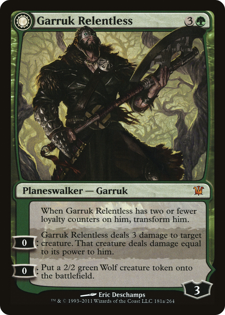 Garruk Relentless // Garruk, the Veil-Cursed (181) Foil - Innistrad