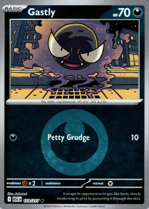 Gastly (Energy Symbol Pattern) (123) Reverse Holofoil - Ascended Heroes