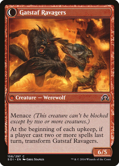 Gatstaf Arsonists // Gatstaf Ravagers (158) Foil - Shadows over Innistrad
