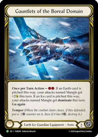 Gauntlets of the Boreal Domain (Golden) (FAB289) Cold Foil - Flesh and Blood: Promo Cards