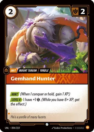 Gemhand Hunter (094) - Unleashed