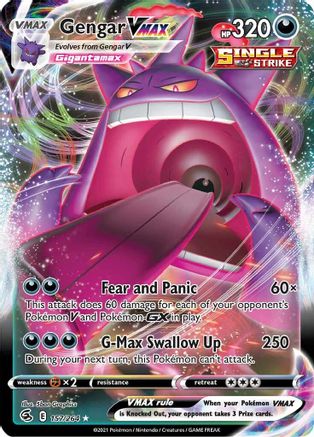 Gengar VMAX (157) Holofoil - Fusion Strike