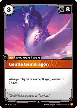 Gentle Gemdragon (104) Foil - Unleashed