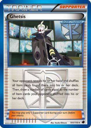 Ghetsis (Team Plasma) (101) Reverse Holofoil - Plasma Freeze